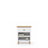 Wooden bedside table 1S N02 Scandi white / natural oak