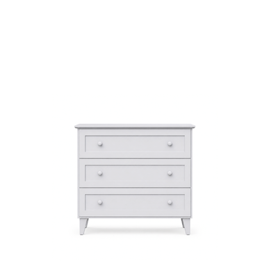 Komoda z 3 szufladami drewniane popielaty 105 cm – sypialnia, styl skandynawski