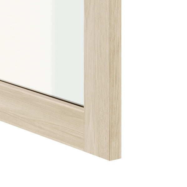 Frente de mueble de roble con vidrio