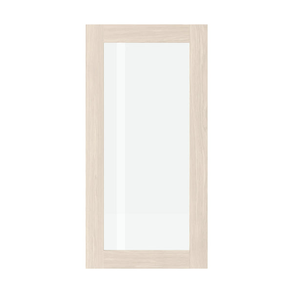 Frente de mueble de roble con vidrio