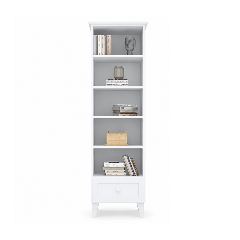 Wooden shelf 1S 57 Scandi white